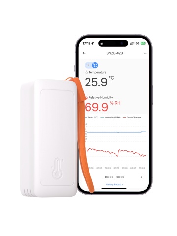 Senzor Inteligent de Temperatură și Umiditate Sonoff SNZB-02B – Protocol Zigbee 3.0, Măsurare de Precizie, Notificări Depășire Praguri, Compatibil eWeLink și Home Assistant - Img 6