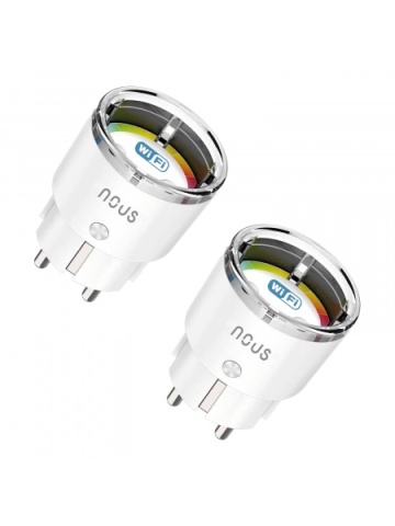 Set 2 prize inteligente Nous A1, Wi-Fi, 15A/3450W, Monitorizare energie , control vocal, compatibil Google Assistant, amazon alexa