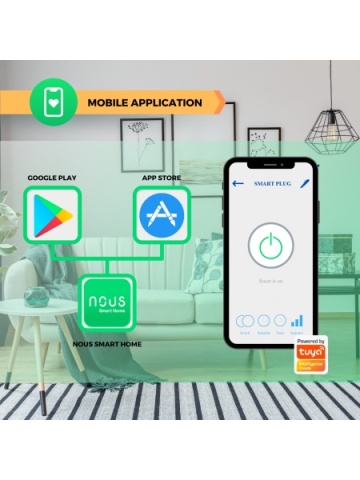 Set 4 prize inteligente Nous A1, Wi-Fi, 15A/3450W, Monitorizare energie , control vocal, compatibil Google Assistant, amazon alexa - Img 5