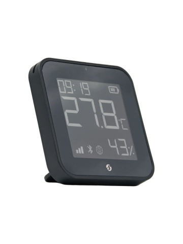 Shelly BLU H&T Display Black – Senzor Inteligent de Temperatură și Umiditate cu E-Paper Display, Tehnologie Bluetooth (BLE) - Img 2