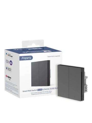 Smart switch Aqara H1, requires neutral, single channel, Zigbee, Grey (WS-EUK03-G)