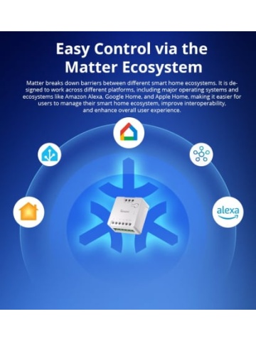 Smart Wifi Relay Sonoff MINI-D, 2A, 1 channel , AC-DC dry contact , Matter support - Img 4