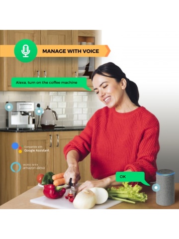 Nous A7 smart socket, Wi-Fi, 16 A/3680W, surge protection, voice control, Google Assistant compatible, amazon alexa - Img 7
