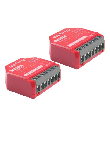 Resigilat Pachet de 2 x Shelly 1PM Gen4 – Releu inteligent WiFi, Matter, Zigbee, Bluetooth cu masurare consum