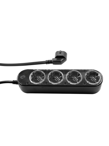 Resigilat Prelungitor inteligent cu 4 prize și măsurare consum Negru - Shelly Power Strip 4 Gen4