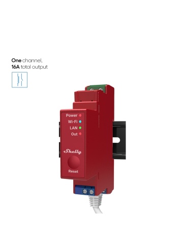 Resigilat Releu inteligent Shelly Pro 1PM - 1canal cu contor de energie, WiFi, LAN, sina DIN, control aplicatie, compatibil Amazon Alexa, Google Assistant si Home Assistant - Img 2