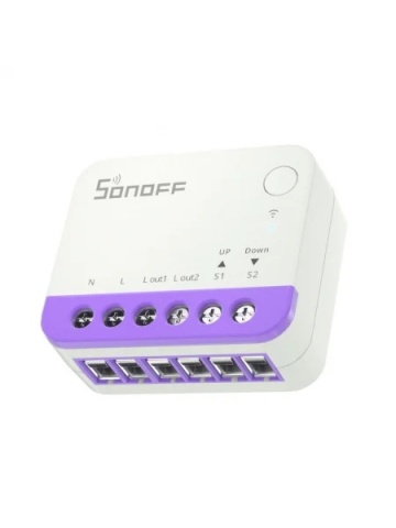 Resigilat Releu smart WiFi pentru rulouri automatizate Sonoff MINI-RBS, 240W, 2.4 GHz, control aplicatie, compatibil Matter