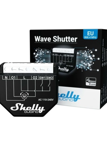 Resigilat Shelly QUIBINO Wave Shutter - Comutator pentru controlul jaluzelelor, obloanelor si a usilor automate, Z-Wave, 2 canale, 10A - Img 4