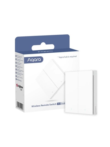 Resigilat Telecomanda AQARA Wireless Remote Switch H1 Double Rocker (WRS-R02), Alb