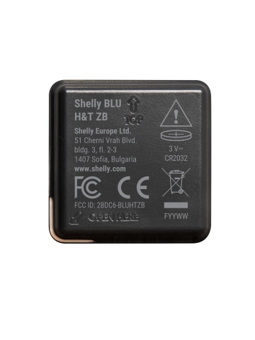Shelly BLU H&T ZB Black – Senzor Inteligent de Temperatură și Umiditate, Zigbee 3.0, Autonomie 3 Ani - Img 3