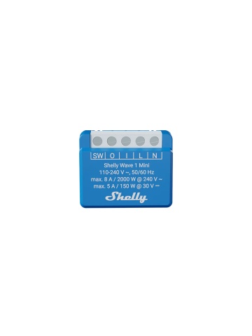 Shelly Wave 1 Mini LR - Intelligentes Z-Wave-Relais mit großer Reichweite für die automatische Steuerung