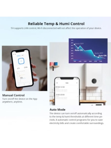Smart WiFi relay Sonoff THR316, 230V/16A, NO/NC dry contact - Img 6