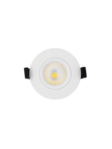 LightSolutions Hilux DS8 White – Recessed LED Spotlight, Minimalist Design, High Performance and Matt White Finish