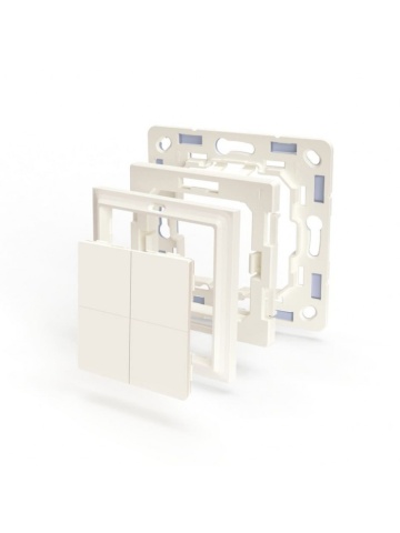 Resigilat Comutator de perete Shelly BLU Wall Switch 4 + rama Gira/Merten