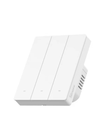 Resigilat Întrerupător inteligent Sonoff ZBM5-3C-80W, 3 canale, 10A, Zigbee , Alb