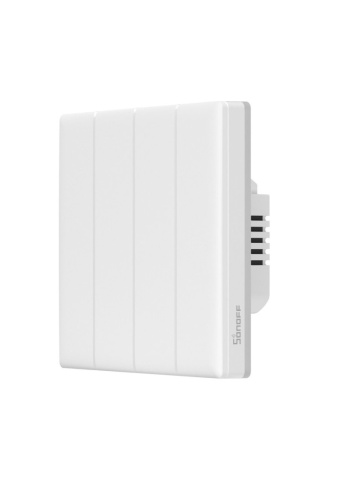 Resigilat Intrerupator Smart Sonoff T5-4C-86 WiFi cu Full Touch (4 canale), Lumina LED 5A/1200W