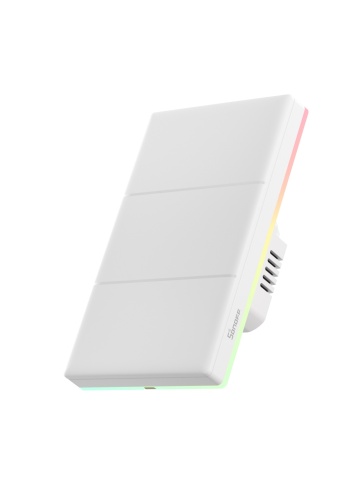 Resigilat Sonoff Smart Touch Wall Switch T5-3C-120 – Întrerupător Inteligent cu 3 Canale, Panou Tactil, Iluminare RGB și Efecte Sonore