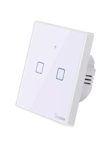 Resigilat SONOFF T2EU2C-RF – Intrerupator inteligent tactil cu radiofrecventa, 2 canale