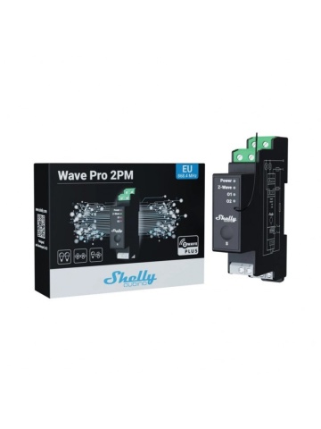Shelly Qubino Wave Pro 2PM, 16A, 2 channels, consumption monitoring, Z-Wave - Img 3