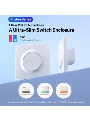 SONOFF E1GS - Housing for MINIR4, MINIR4M and ZBMINIR2, with null wire - Img 6
