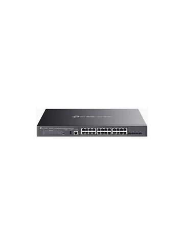 TP-Link Omada SG5428XMPP – Switch Managed Lite L3 cu 24 Porturi Gigabit PoE+/PoE++, 4 Sloturi 10G SFP+, Stivuibil (Stacking), Buget PoE 500W