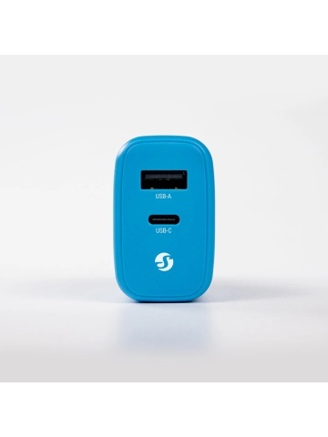 Смарт зарядно Shelly GaN 65W синьо - USB-C и USB-A, Power Delivery, EU щепсел, за лаптопи, телефони и устройства Shelly - Img 2