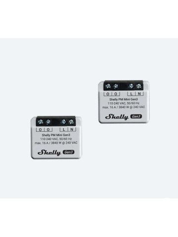 Pachet de 2 Contoare de energie Shelly PM mini GEN3, 16A