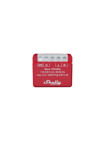 Releu inteligent Shelly Qubino Wave 1PM Mini, cu masurarea consumul, 1 canal, 8A, Z-Wave