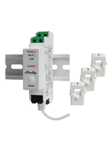 Resigilat Shelly Pro 3EM Profesional releu wifi 3 canale si control contactor - Img 3