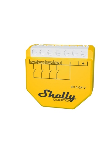 Resigilat Shelly Qubino Wave i4 DC – Modul activare scene Z-Wave