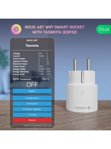Set of 4 sockets WiFi NOUS A8T, 10A - Tasmota, ESP32 - Img 2