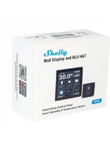 Smart Switch mit Touchscreen Shelly Wall Display, Wi-FI, Schwarz Bluethooth + H&T schwarz - Img 3