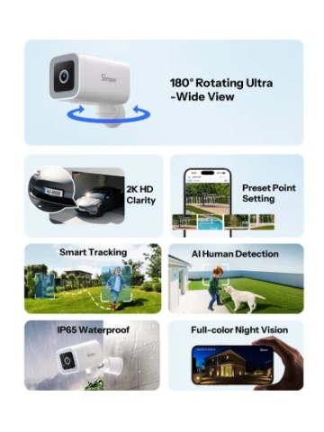 SONOFF CAM Outdoor Smart Security Camera CAM-B1P – Supraveghere inteligenta Wi-Fi pentru exterior - Img 5