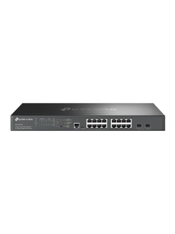 Switch TP-Link Omada SG3218XP-M2, 16 porturi 2.5G (8 PoE+), 2 sloturi 10G SFP+, buget PoE 240W