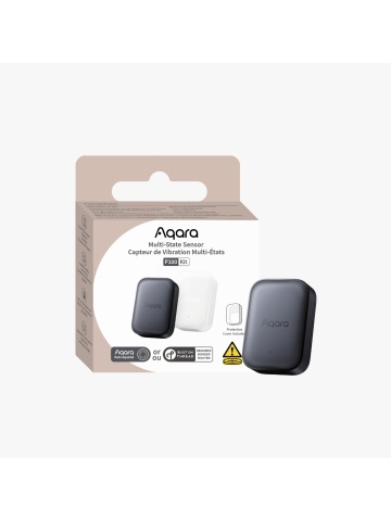Aqara Multi-State Sensor P100 Kit (Grey, Offline Version) – Senzor Multifuncțional de Prezență, Vibrație și Înclinare, Procesare Locală