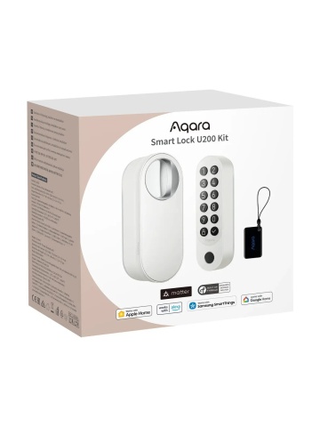 Încuietoare / Yală inteligentă Aqara U200 Kit, Alba, Apple HomeKit, Matter - Img 2