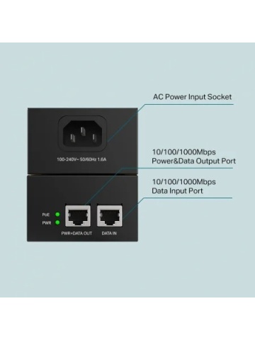 Injector PoE++ Gigabit 60W, TP-LINK TL-PoE170S - Img 6