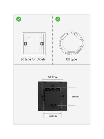 Intelligenter Schalter mit Touch- und Thermostatfunktion Sonoff NS Panel - weiß - Img 3