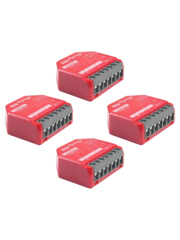 Resigilat Pachet de 4 x Shelly 1PM Gen4 – Releu inteligent WiFi, Matter, Zigbee, Bluetooth cu masurare consum