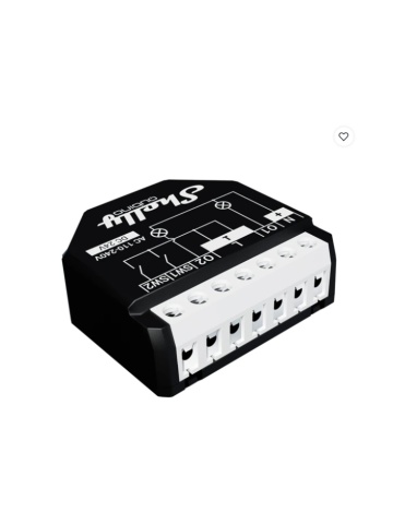 Resigilat Releu inteligent Shelly Qubino Wave 2PM cu contor de putere, Z-Wave