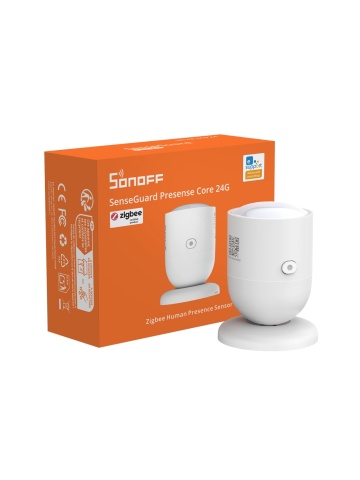 Resigilat Senzor de Prezență Umană Sonoff SenseGuard Presence Core 24G (SNZB-06P24) – Tehnologie Radar mmWave 24 GHz, Senzor Lux Continuu, 7 Zone de Detecție, Zigbee 3.0, Alimentare USB-C