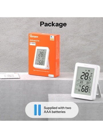 Resigilat Sonoff SNZB-02DR2, AirGuard TH – Senzor de Temperatură și Umiditate Zigbee 3.0 cu Afișaj LCD și Monitorizare de la Distanță - Img 4
