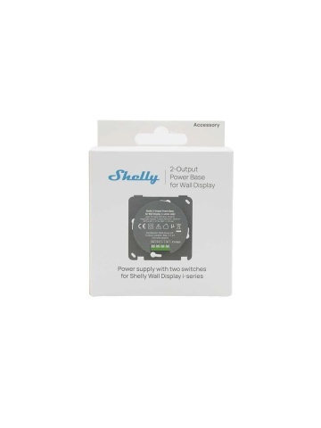Shelly 2-Output PowerBase for Wall Display – Replacement Base with 2 Independent Outputs (Dual Relay), Flush-Mounted, Hardware Accessory for Shelly Wall Display - Img 3