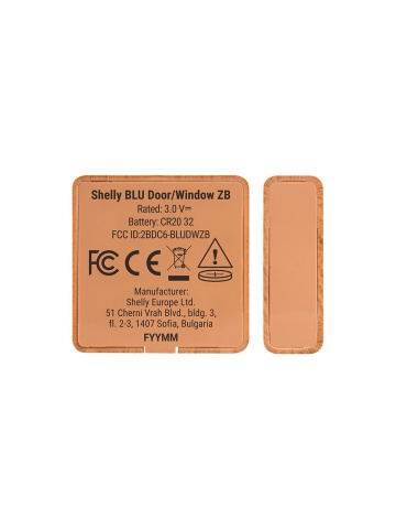 Shelly BLU BLU Door/Window ZB Brown - Intelligent Zigbee Sensor for Doors and Windows, Open and Tilt Detection - Img 2