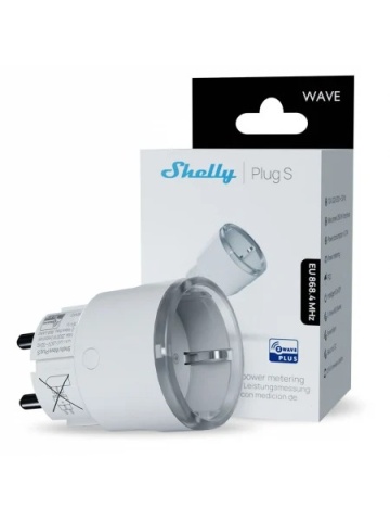 Shelly Wave Plug S Smart Plug mit Stromüberwachung, WiFi, App-Steuerung, kompatibel mit Amazon Alexa, Google Assistant und Home Assistant