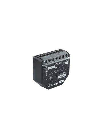 Smart relay Shelly 2PM GEN4, 2 channels, 2x10A, consumption monitoring, multiprotocol (WiFi, bluetooth, matter, zigbee), Home Assistant integration