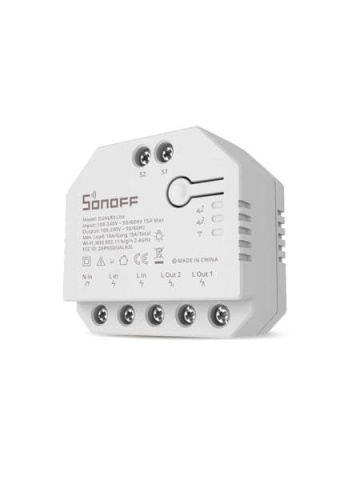 Smart Relay Sonoff Dual R3 Lite , Wireless, 2 channels, White