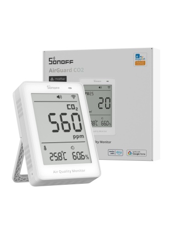 SONOFF AirGuard CO2 – Monitor inteligent CO2 cu Matter over Wi-Fi pentru calitatea aerului (SAWF-08P) - Img 4