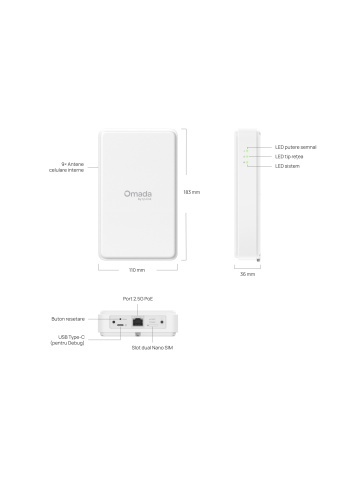 TP-Link Omada ER701-5G-Outdoor – Router VPN Gigabit 5G de Exterior, Port SFP, IP67 Rezistent la Intemperii, Gestiune Centralizată Omada SDN - Img 4