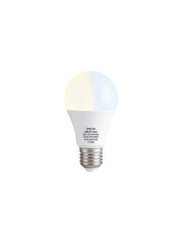 Bec inteligent Shelly Duo Bulb E27 Gen3 - LED dimabil, alb reglabil 2700-6500K, 806 lm, 8.5W, Wi-Fi si Bluetooth, control aplicatie, compatibil Amazon Alexa, Google Home, SmartThings si Home Assistant